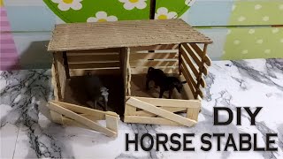 DIY How to make Horse Stable I House of Farm Animals  Series 2 I Horse Shelter [upl. by Adnilym]