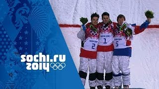 Mens Moguls  Finals  Bilodeau Wins Gold  Sochi 2014 Winter Olympics [upl. by Schumer]