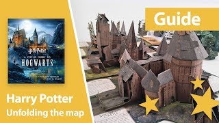 How to unfold the map of Harry Potter A PopUp Guide to Hogwarts [upl. by Oniliuqnart874]