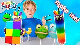 Rainbow Fun DIY 3 hours Compilation 🌈  Create Numberblock Seven  Learn to Count  Numberblocks [upl. by Cassil507]