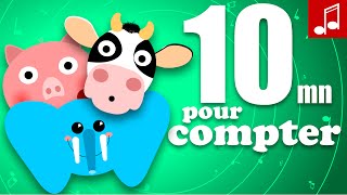 Comptines pour APPRENDRE A COMPTER en français en maternelle [upl. by Sudnak560]