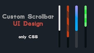 Custom Scrollbar  UI Design  HTML CSS [upl. by Irrehc]