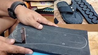 Making sandals from vulcanized rubber [upl. by Dami]