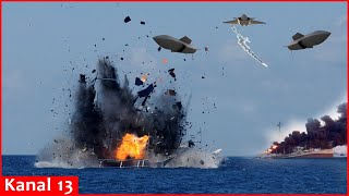 Ukraine strikes Russian warship in Black Sea with Storm Shadow missiles [upl. by Eanal118]