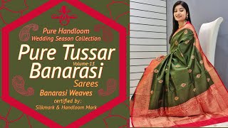 Pure Tussar Handwoven Sarees at Lowest Price  Fusion Studio Collection  Ep395 [upl. by Concoff311]