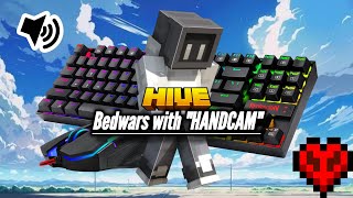 Playing Hive Bedwars with a Handcam for the first timemouse sounds  OTG player  ASMR [upl. by Ahrens565]