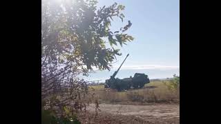 rare 152mm Howitzer 2S43 Malva in Kursk Russia [upl. by Kcir]