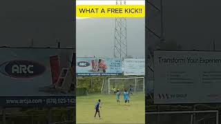 This 16 Year Olds Free Kick is Amazing jamaicafootball [upl. by Morty873]