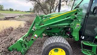 Heavy Hitch Land leveler on a John Deere 4075R working on pond project [upl. by Stew]