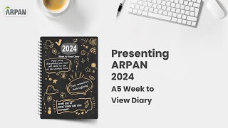 2024 Week to View Diary Stunning Slogan Art A5 Weekly Monthly Planner Hardback Cover ST2067 [upl. by Ejroj934]