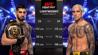 Ilia Topuria vs Charles Oliveira Full Fight  UFC 5 Fight Night [upl. by Arik]