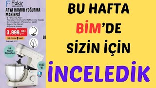 BİM Fakir Arya 1500 W 5 lt Hamur Yoğurma Makinesi Özellikleri [upl. by Nataniel]