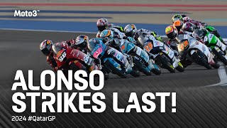 The nailbiting Moto3™ last lap at Lusail 🤯  2024 QatarGP [upl. by Llenet]