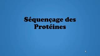 Biochimie Structurale Séquençage des protéines [upl. by Airrat]