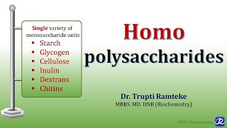 5 Homopolysaccharides  carbohydrates Chemistry  Biochemistry  NJOY Biochemistry [upl. by Annaj]