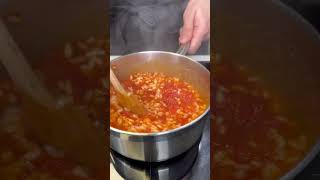 Risotto allamatriciana 🔥🧀 shorts recipe italianfood giallozafferanolovesitaly [upl. by Ainel408]