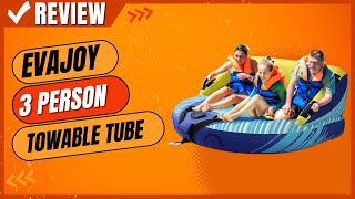 EVAJOY 3 Person Towable Tube Review [upl. by Nhabois]