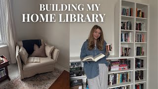 building my DREAM home library 📦📚 DIY IKEA built in bookcases [upl. by Ahseiyt]