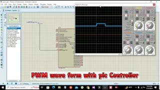 how to make a simulation of pwm waveform with pic microcontroller in proteus using micro c [upl. by Caton]