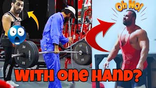 TOP one hand Lifting reaction🤯Anatoly gym prank [upl. by Rodoeht]