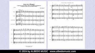 Away in a Manger Flute Quartet Sheet Music [upl. by Epilif563]