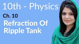 10th Class Physics Chapter 10  Refraction of Ripple Tank  Class 10 Physics Chapter 1 [upl. by Alleunamme868]