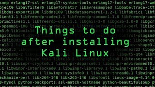 The Top 10 Things to Do After Installing Kali Linux on Your Computer Tutorial [upl. by Haelem]