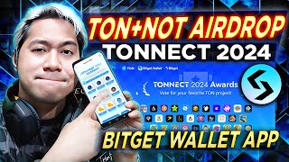 TONNECT 2024 Bitget Wallet FREE AIRDROP  Daily Check In at Completing Task lang [upl. by Hpsoj225]