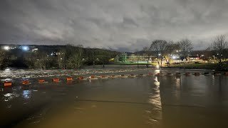 STORM BERT River Calder Flooding in West Yorkshire [upl. by Aydidey]