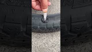 Repairing process of damaged tire with strong adhesive [upl. by Pero574]