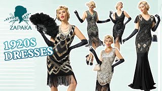 1920s Flapper Dresses amp Great Gatsby Vintage Dress Styles Online  Zapaka [upl. by Naivatco]