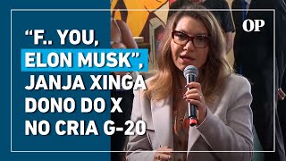 Janja diz “F you Elon Musk” durante fala sobre regulamentação das redes sociais veja o momento [upl. by Nellad]