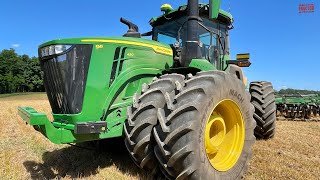 JOHN DEERE 9R 490 Tractor Working on Spring Tillage [upl. by Studley]