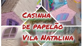 Iniciei minha vila Natalina casinhas de papelão 💗 videoviralNstal [upl. by Debee]