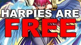 NEW HARPIES How can something so F2P be this STRONG YuGiOh Duel Links [upl. by Ardnekal]