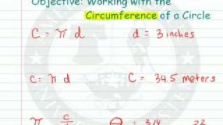 Circumference and Diameter of a Circle and Pi [upl. by Norbel]