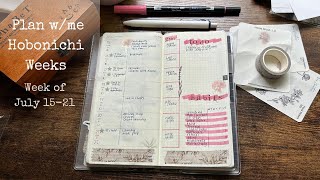 Plan with me  Week of July 1521 2024  Hobonichi Weeks [upl. by Anala860]