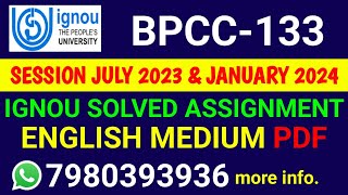 BPCC 133 Solved Assignment 202324 English BPCC 133 Solved Assignment 2324 BPCC133 Assignment [upl. by Cadmar421]