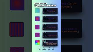 Types of Gradients css coding gradient gradienteffect Website shorts [upl. by Rehtae]