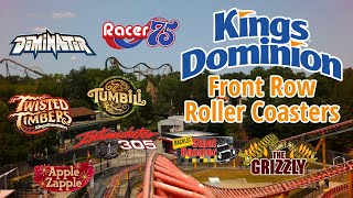 Kings Dominion Front Row Roller Coaster POVs [upl. by Yecnuahc]