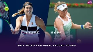 Aryna Sabalenka vs Kateryna Kozlova  2019 Charleston Open Second Round  WTA Highlights [upl. by Jemima685]