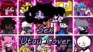 Sex but Every Turn a Different Character Sing it FNF Sex but Everyone Sings It  UTAU Cover [upl. by Aronoff]