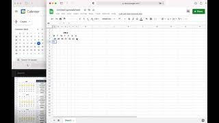 🤓 How To Make Mini Calendar  Example  Basic Google Sheets [upl. by Fesuoy]