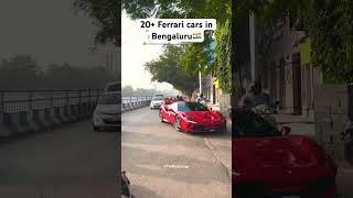 watch 20 Ferrari cars in Bengaluru 🇮🇳 ferrari ferrari488 ferrari812 ferrarisf90 bangalore [upl. by Assisi]