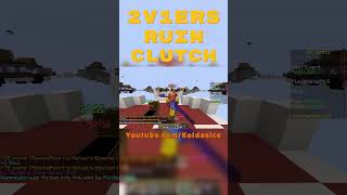 BARELY Clutching a 2v1 Skywars minecraft [upl. by Caravette]