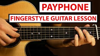 Maroon 5  Payphone  Fingerstyle Guitar Lesson Tutorial How to Play Fingerstyle [upl. by Amliw376]