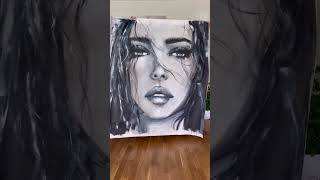 another big girl 🖤🖤🖤art akrylmålning konst drawing painting interiordesign [upl. by Weismann]