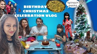 ಸಿಕ್ಕಾಬಟ್ಟೆ Gifts 🎁ಆಹಾ😋Tasty ಪಾಲಕ್ Pasta🥳Birthday 🎂 Christmas Celebration🎈iPadHi5Kannadavlogs [upl. by Eveivenej]