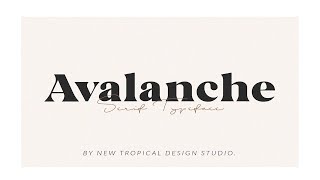 Avalanche Serif Font Font Free Download [upl. by Hindu]