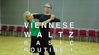 How to Dance Viennese Waltz  Basic Routine 1 [upl. by Alletnahs339]